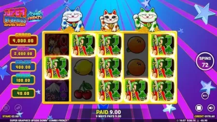 Super Graphics Upside Down slot screenshot 5