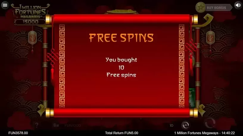 1 Million Fortunes Megaways slot screenshot 3
