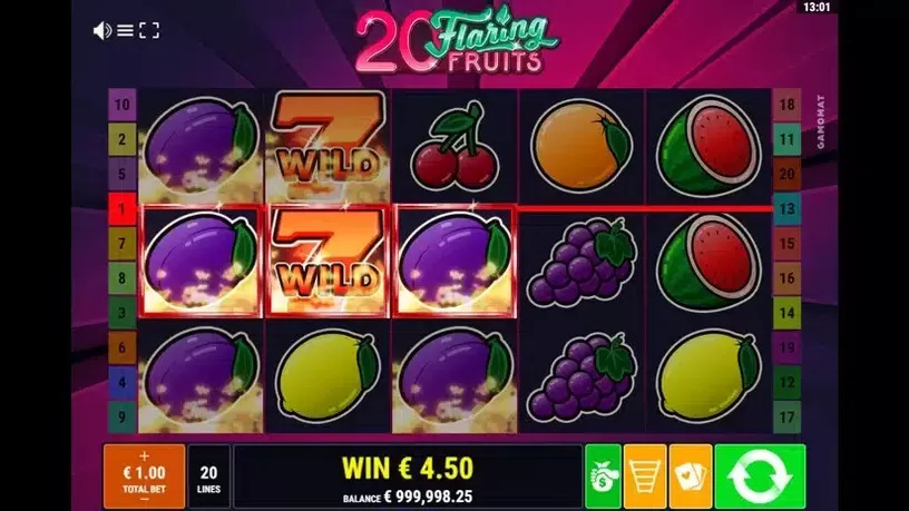 20 Flaring Fruits slot screenshot 4