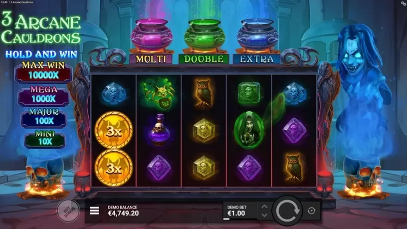 3 Arcane Cauldrons slot screenshot 2