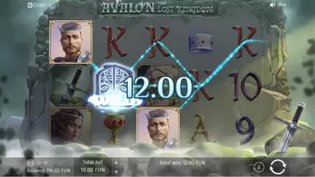 Avalon: The Lost Kingdom slot screenshot 2