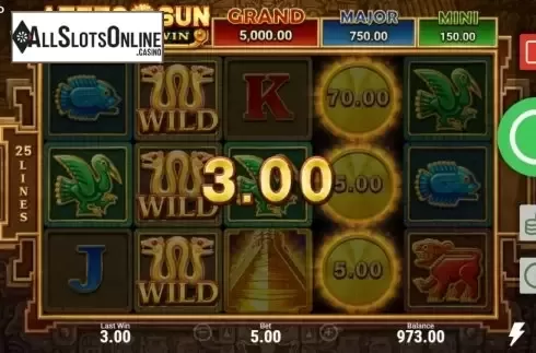 Win Screen 1. Aztec Sun Hold and Win from Booongo
