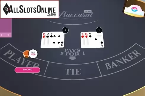 Win Screen. Baccarat VIP (FunFair) from FunFair