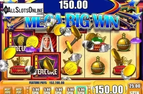 Mega Big Win screen. Black Knight from WMS