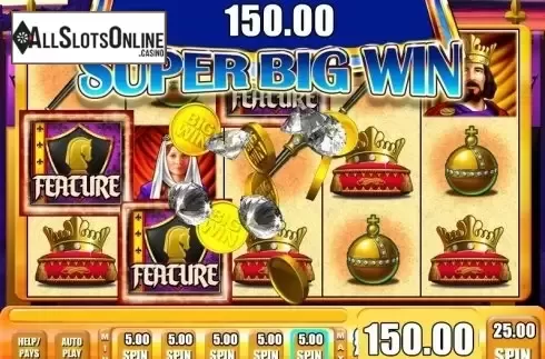 Super Big Win screen. Black Knight from WMS