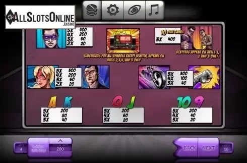 Paytable. Blast Boom Bang from Endorphina