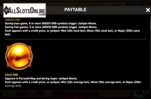 Orbs screen