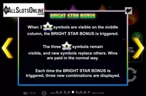 Bonus symbol screen