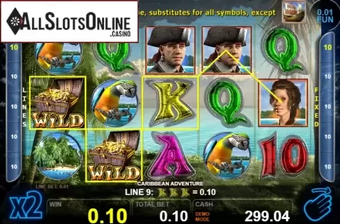Win screen 3. Caribbean Adventure from Casino Technology