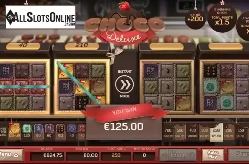 Win Screen 3. Choco Deluxe from Air Dice