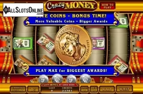 Win Screen. Crazy Money from Incredible Technologies
