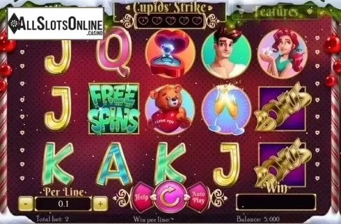 Reel Screen. Cupids Strike Christmas Edition from Spinomenal