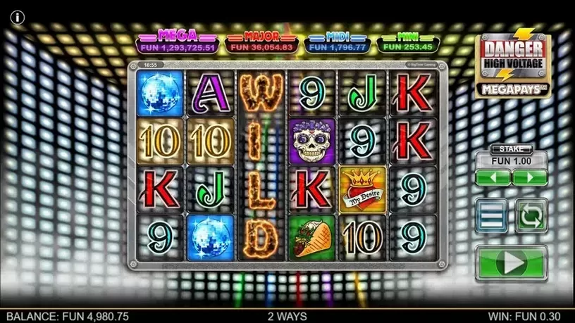 Danger High Voltage Megapays slot screenshot 2