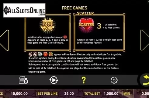 Paytable 4. Double Happy from Aspect Gaming