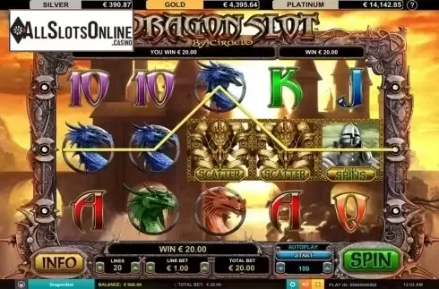 Win screen 2. Dragon Slot Jackpot from Leander Games