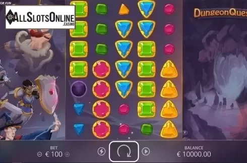 Reels screen. Dungeon Quest from Nolimit City