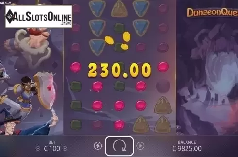 Win screen 2. Dungeon Quest from Nolimit City