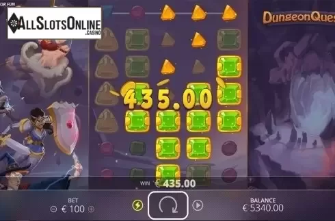 Win screen 5. Dungeon Quest from Nolimit City