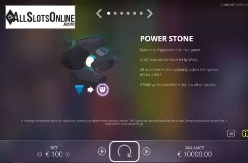 Paytable 1. Dungeon Quest from Nolimit City