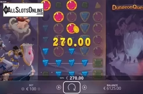 Win screen 4. Dungeon Quest from Nolimit City