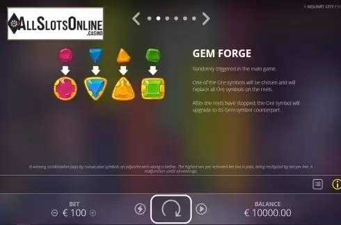 Paytable 2. Dungeon Quest from Nolimit City
