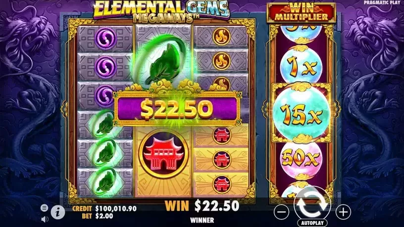Elemental Gems Megaways slot screenshot 4
