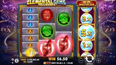 Elemental Gems Megaways slot screenshot 2