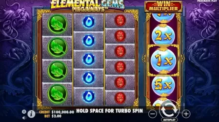 Elemental Gems Megaways slot screenshot 1