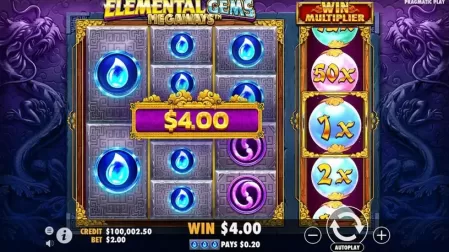 Elemental Gems Megaways slot screenshot 3