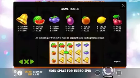 Extra Juicy slot screenshot 2