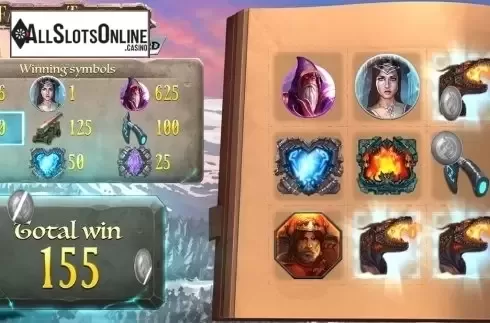 Win screen . Fate of Throne Scratchcard from FunFair