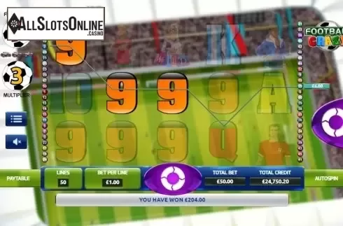 Win screen 1. Football Crazy from The Games Company
