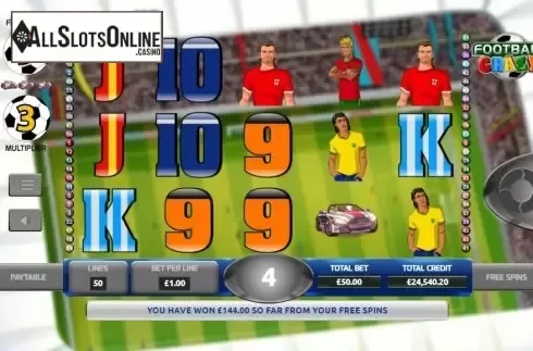 Reel screen. Football Crazy from The Games Company