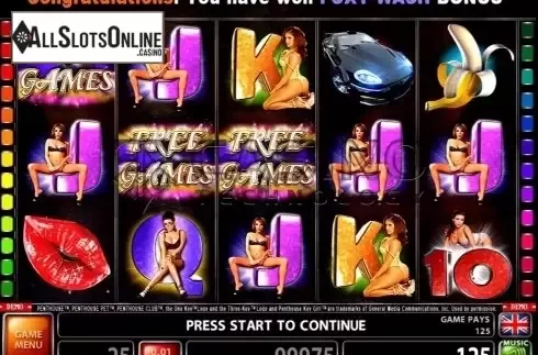 Screen2. Foxy Wash Ultima from Casino Technology