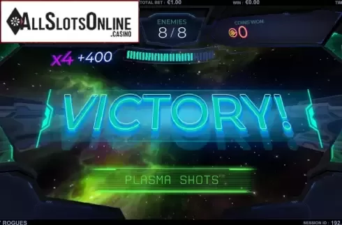 Win Screen. Galaxy Rogues from Green Jade Games
