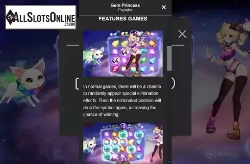Features screen