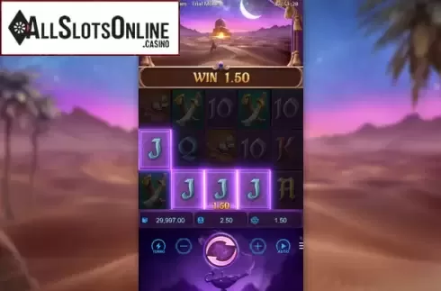 Win screen 3. Genies Three Wishes from PG Soft