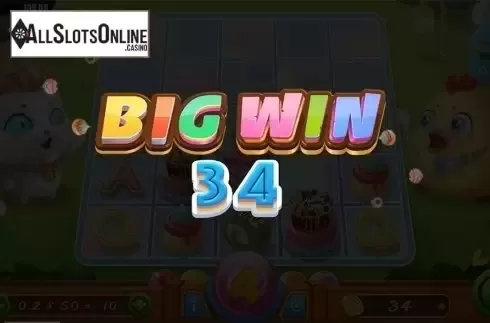Big win screen. Happy Desserts from Dream Tech