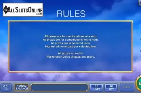 Game Rules screen