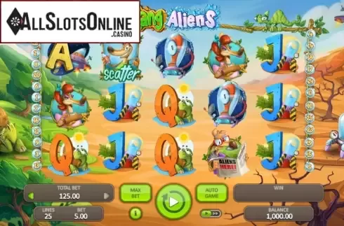 Game Workflow screen. Kang Aliens from Booongo
