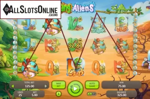 Win Screen. Kang Aliens from Booongo