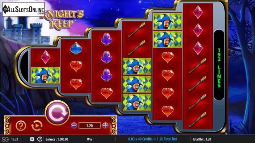 Reel Screen. Knight's Keep from WMS