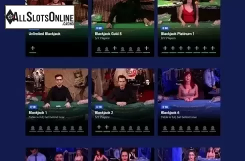Game Screen. Live Casino Lobby from Ezugi