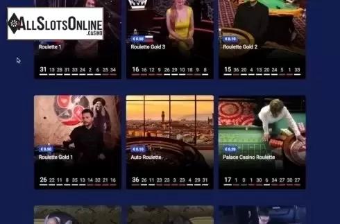 Game Screen. Live Casino Lobby from Ezugi