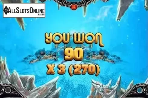 Win Presentation screen. Lucky Mermaid Slots from MultiSlot