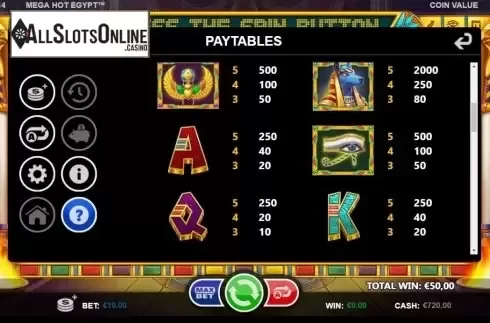 Symbols 2. Mega Hot Egypt from Betsson Group