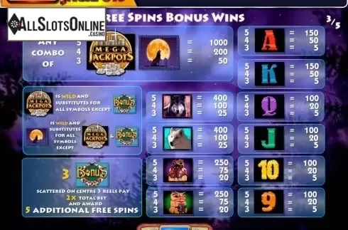 Screen4. MegaJackpots Wolf Run from IGT