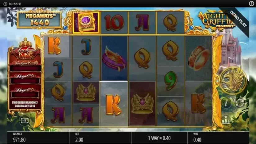 Mighty Griffin Megaways slot screenshot 2