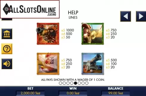 Paytable 3. Pillaging Pirates from Genesis