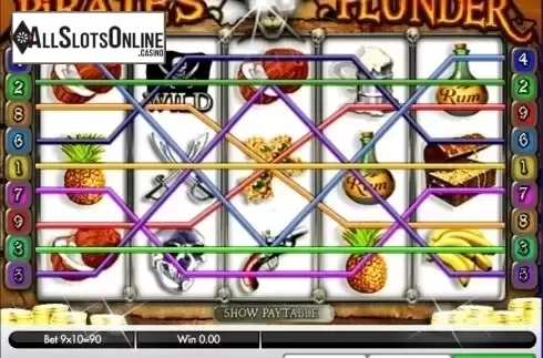 Game Workflow screen (Betway). Pirate's Plunder (Gamesys) from Gamesys
